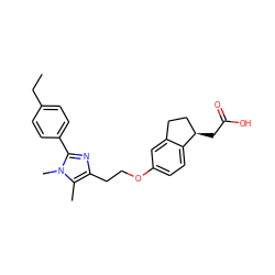 CCc1ccc(-c2nc(CCOc3ccc4c(c3)CC[C@H]4CC(=O)O)c(C)n2C)cc1 ZINC000028952003