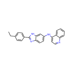 CCc1ccc(-c2nc3ccc(Nc4ccnc5ccccc45)cc3[nH]2)cc1 ZINC000299829318