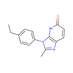 CCc1ccc(-n2c(C)nc3ccc(=O)[nH]c32)cc1 ZINC000118271274