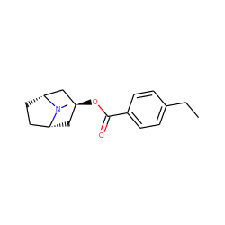 CCc1ccc(C(=O)O[C@H]2C[C@@H]3CC[C@H](C2)N3C)cc1 ZINC000103225882