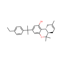 CCc1ccc(C(C)(C)c2cc(O)c3c(c2)OC(C)(C)[C@@H]2CC=C(C)C[C@@H]32)cc1 ZINC000040895042