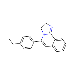 CCc1ccc(C2=Cc3ccccc3C3=NCCN23)cc1 ZINC000013740225