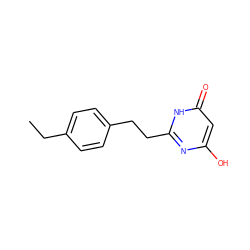 CCc1ccc(CCc2nc(O)cc(=O)[nH]2)cc1 ZINC000653825404