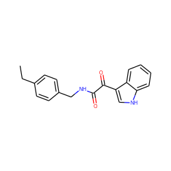 CCc1ccc(CNC(=O)C(=O)c2c[nH]c3ccccc23)cc1 ZINC000035323270