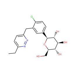 CCc1ccc(Cc2cc([C@@H]3O[C@H](CO)[C@@H](O)[C@H](O)[C@H]3O)ccc2Cl)nn1 ZINC000049034623