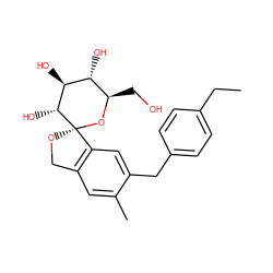 CCc1ccc(Cc2cc3c(cc2C)CO[C@]32O[C@H](CO)[C@@H](O)[C@H](O)[C@H]2O)cc1 ZINC000035901232