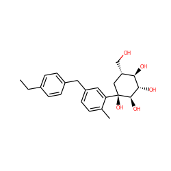 CCc1ccc(Cc2ccc(C)c([C@]3(O)C[C@H](CO)[C@@H](O)[C@H](O)[C@H]3O)c2)cc1 ZINC000034641487