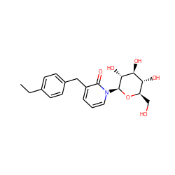 CCc1ccc(Cc2cccn([C@@H]3O[C@H](CO)[C@@H](O)[C@H](O)[C@H]3O)c2=O)cc1 ZINC000096284790