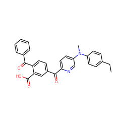 CCc1ccc(N(C)c2ccc(C(=O)c3ccc(C(=O)c4ccccc4)c(C(=O)O)c3)nc2)cc1 ZINC000164822385