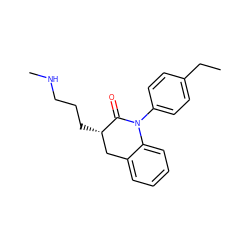 CCc1ccc(N2C(=O)[C@@H](CCCNC)Cc3ccccc32)cc1 ZINC000028528516