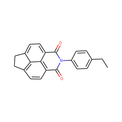 CCc1ccc(N2C(=O)c3ccc4c5c(ccc(c35)C2=O)CC4)cc1 ZINC000000354341