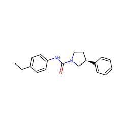 CCc1ccc(NC(=O)N2CC[C@@H](c3ccccc3)C2)cc1 ZINC000000263469