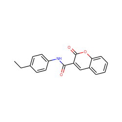 CCc1ccc(NC(=O)c2cc3ccccc3oc2=O)cc1 ZINC000000130255