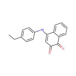 CCc1ccc(NC2=CC(=O)C(=O)c3ccccc32)cc1 ZINC000100573678