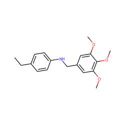 CCc1ccc(NCc2cc(OC)c(OC)c(OC)c2)cc1 ZINC000001632289