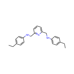 CCc1ccc(NCc2cccc(CNc3ccc(CC)cc3)n2)cc1 ZINC001772630428