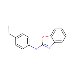 CCc1ccc(Nc2nc3ccccc3o2)cc1 ZINC000032686273