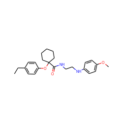 CCc1ccc(OC2(C(=O)NCCNc3ccc(OC)cc3)CCCCC2)cc1 ZINC000028571446