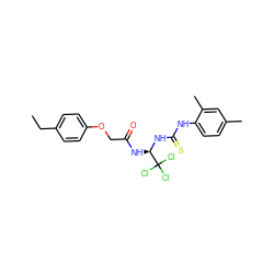 CCc1ccc(OCC(=O)N[C@@H](NC(=S)Nc2ccc(C)cc2C)C(Cl)(Cl)Cl)cc1 ZINC000013482596