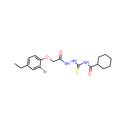 CCc1ccc(OCC(=O)NNC(=S)NC(=O)C2CCCCC2)c(Br)c1 ZINC000002135933