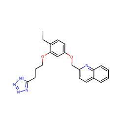 CCc1ccc(OCc2ccc3ccccc3n2)cc1OCCCc1nnn[nH]1 ZINC000028219087