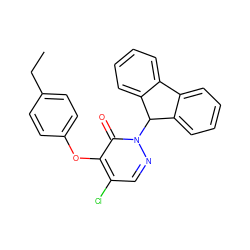 CCc1ccc(Oc2c(Cl)cnn(C3c4ccccc4-c4ccccc43)c2=O)cc1 ZINC000095597718