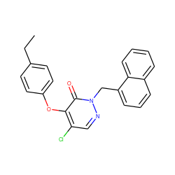 CCc1ccc(Oc2c(Cl)cnn(Cc3cccc4ccccc34)c2=O)cc1 ZINC000095597473