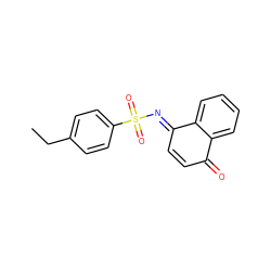 CCc1ccc(S(=O)(=O)/N=C2\C=CC(=O)c3ccccc32)cc1 ZINC000018046699