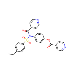 CCc1ccc(S(=O)(=O)N(C(=O)c2ccncc2)c2ccc(OC(=O)c3ccncc3)cc2)cc1 ZINC000001129057