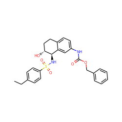 CCc1ccc(S(=O)(=O)N[C@@H]2c3cc(NC(=O)OCc4ccccc4)ccc3CC[C@H]2O)cc1 ZINC000040876157