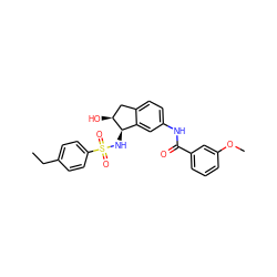 CCc1ccc(S(=O)(=O)N[C@@H]2c3cc(NC(=O)c4cccc(OC)c4)ccc3C[C@@H]2O)cc1 ZINC000028891412