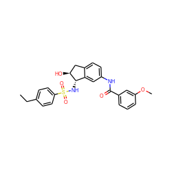 CCc1ccc(S(=O)(=O)N[C@H]2c3cc(NC(=O)c4cccc(OC)c4)ccc3C[C@@H]2O)cc1 ZINC000003979485