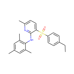 CCc1ccc(S(=O)(=O)c2ccc(C)nc2Nc2c(C)cc(C)cc2C)cc1 ZINC000028570017