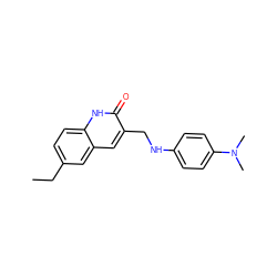 CCc1ccc2[nH]c(=O)c(CNc3ccc(N(C)C)cc3)cc2c1 ZINC000012088255