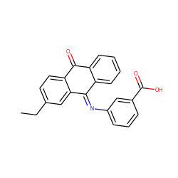 CCc1ccc2c(c1)/C(=N/c1cccc(C(=O)O)c1)c1ccccc1C2=O ZINC000103194048