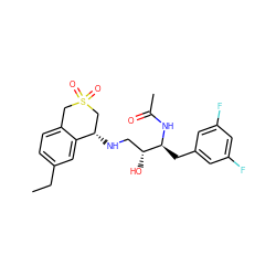 CCc1ccc2c(c1)[C@@H](NC[C@@H](O)[C@H](Cc1cc(F)cc(F)c1)NC(C)=O)CS(=O)(=O)C2 ZINC000038735173