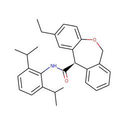 CCc1ccc2c(c1)[C@H](C(=O)Nc1c(C(C)C)cccc1C(C)C)c1ccccc1CO2 ZINC000013735194