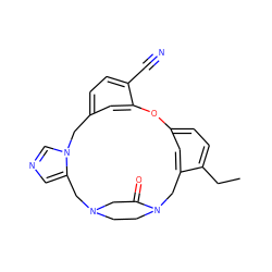 CCc1ccc2cc1CN1CCN(CC1=O)Cc1cncn1Cc1ccc(C#N)c(c1)O2 ZINC000013589241