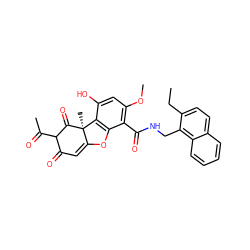 CCc1ccc2ccccc2c1CNC(=O)c1c(OC)cc(O)c2c1OC1=CC(=O)C(C(C)=O)C(=O)[C@]12C ZINC000101510955