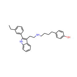 CCc1cccc(-c2[nH]c3ccccc3c2CCNCCCCc2ccc(O)cc2)c1 ZINC000027560291