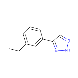 CCc1cccc(-c2cn[nH]n2)c1 ZINC000095562056