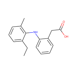 CCc1cccc(C)c1Nc1ccccc1CC(=O)O ZINC000029061022