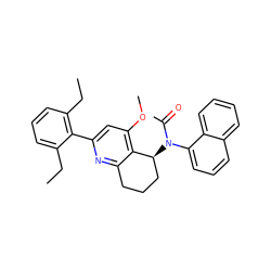 CCc1cccc(CC)c1-c1cc(OC)c2c(n1)CCC[C@@H]2N(C(C)=O)c1cccc2ccccc12 ZINC000029053430