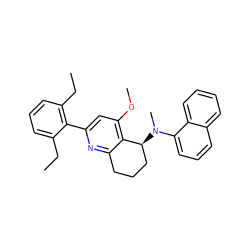 CCc1cccc(CC)c1-c1cc(OC)c2c(n1)CCC[C@@H]2N(C)c1cccc2ccccc12 ZINC000029053609