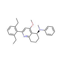 CCc1cccc(CC)c1-c1cc(OC)c2c(n1)CCC[C@@H]2N(C)c1ccccc1 ZINC000029054510