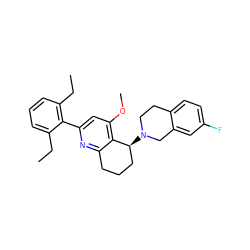 CCc1cccc(CC)c1-c1cc(OC)c2c(n1)CCC[C@@H]2N1CCc2ccc(F)cc2C1 ZINC000029054207