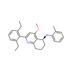 CCc1cccc(CC)c1-c1cc(OC)c2c(n1)CCC[C@@H]2Nc1ccccc1C ZINC000040934718