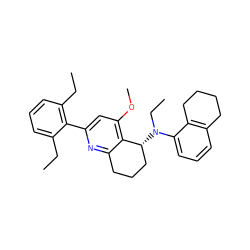 CCc1cccc(CC)c1-c1cc(OC)c2c(n1)CCC[C@H]2N(CC)c1cccc2c1CCCC2 ZINC000029054532