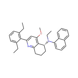 CCc1cccc(CC)c1-c1cc(OC)c2c(n1)CCC[C@H]2N(CC)c1cccc2ccccc12 ZINC000029053618