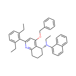 CCc1cccc(CC)c1-c1cc(OCc2ccccc2)c2c(n1)CCC[C@H]2N(CC)c1cccc2ccccc12 ZINC000029052678